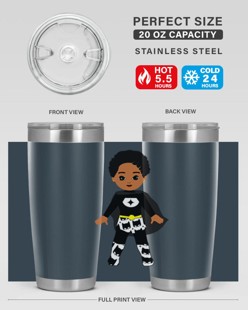 super kid 11#- black men - boys- tumbler