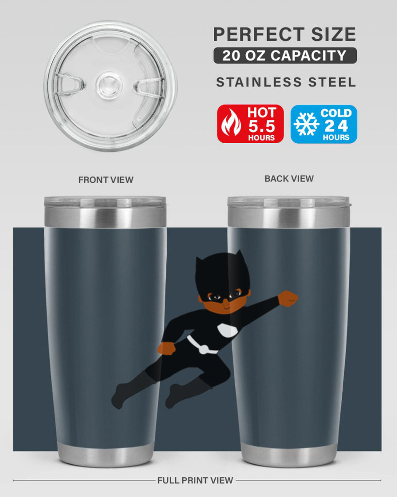 super kid 12#- black men - boys- tumbler