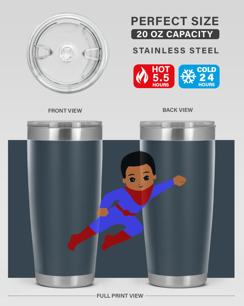 super kid 14#- black men - boys- tumbler