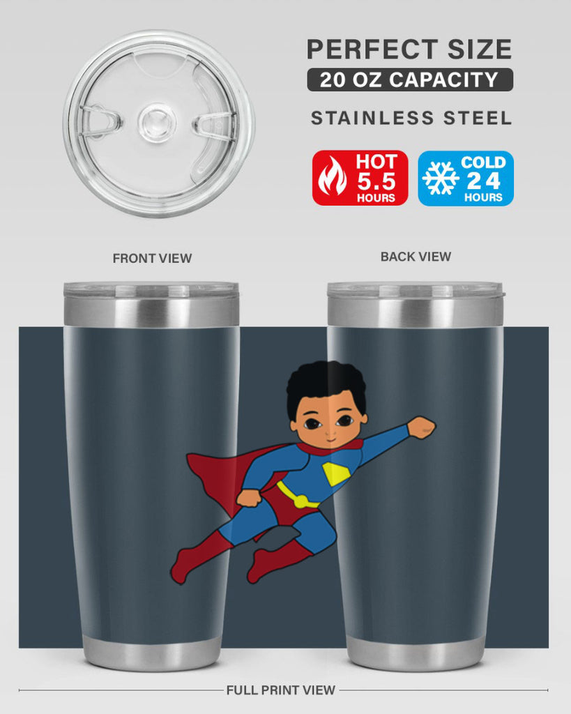 super kid 15#- black men - boys- tumbler
