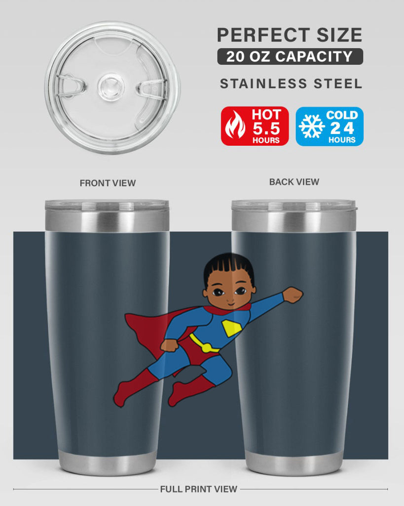 super kid 1#- black men - boys- tumbler