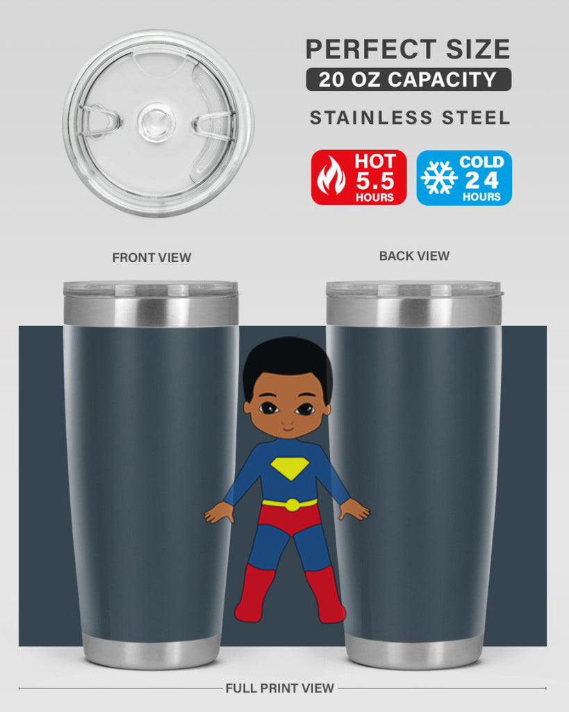 super kid 2#- black men - boys- tumbler