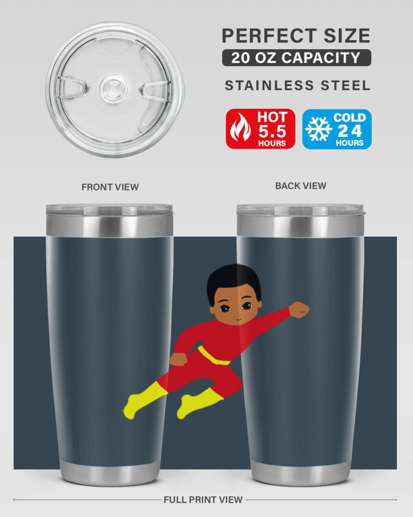super kid 4#- black men - boys- tumbler