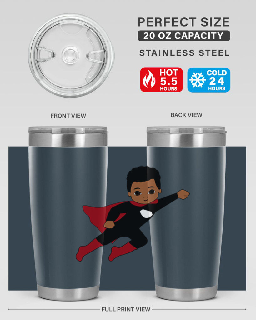 super kid 5#- black men - boys- tumbler