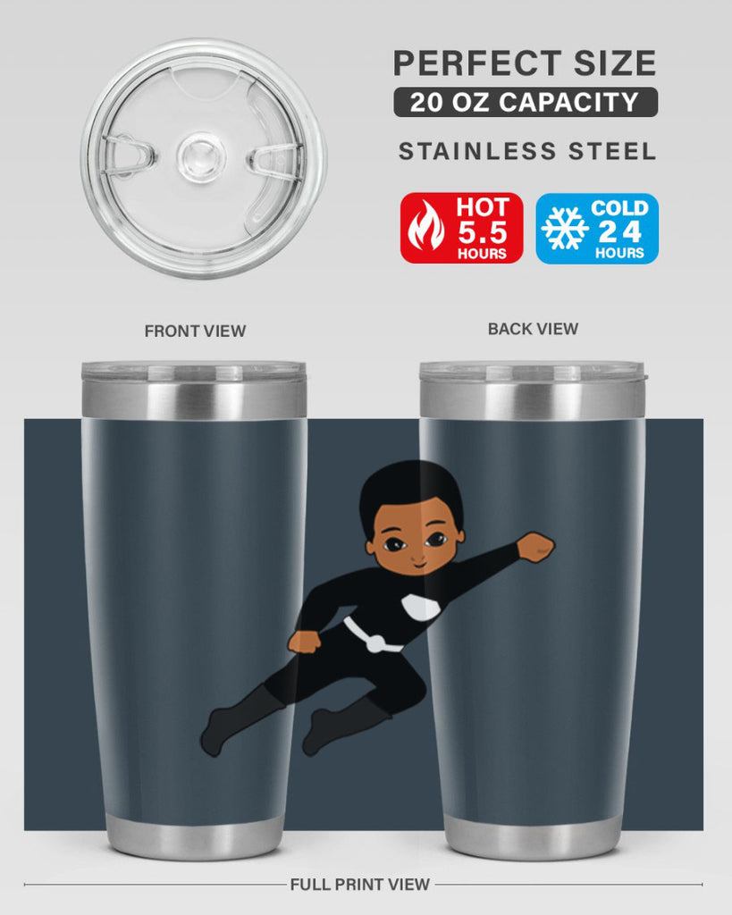 super kid 7#- black men - boys- tumbler