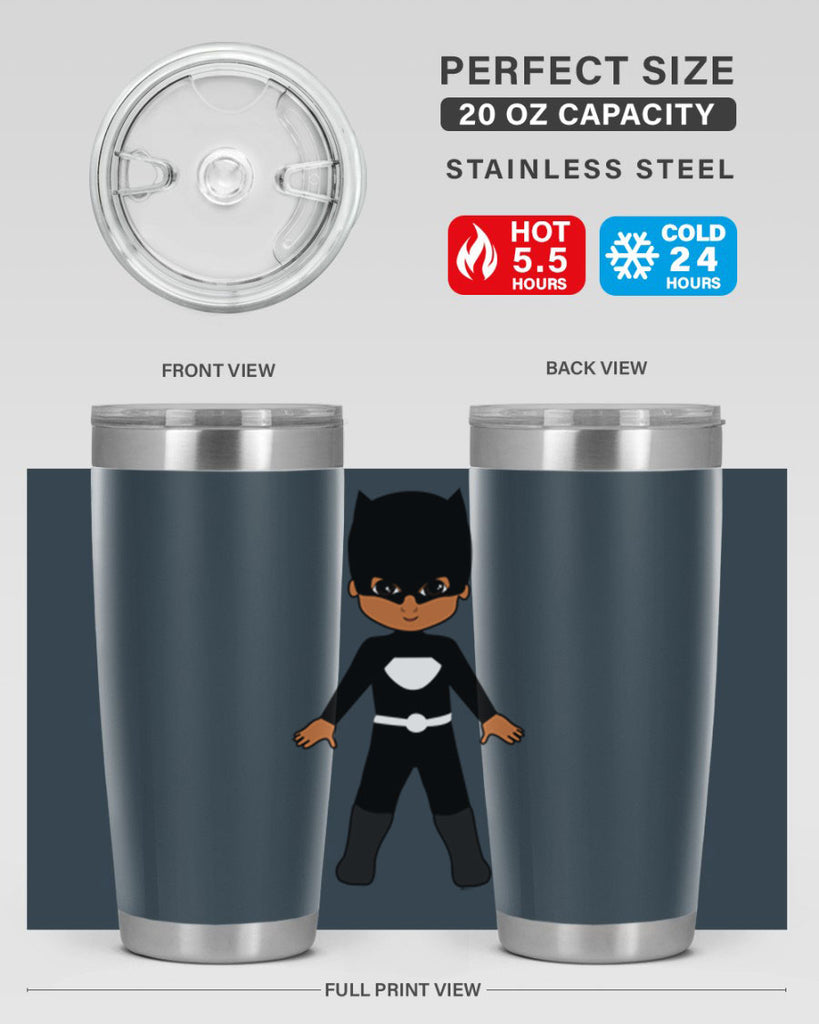super kid 8#- black men - boys- tumbler