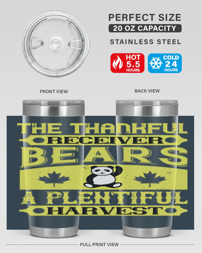 the thankful receiver bears a plentiful harvest 2#- thanksgiving- Tumbler