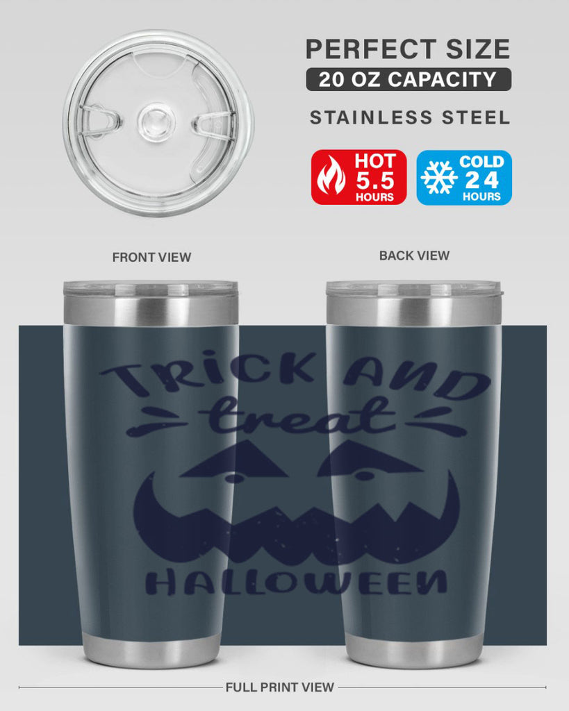 trick and treat halloween 126#- halloween- Tumbler
