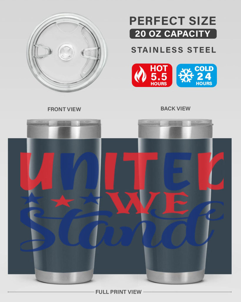 united we stand Style 75#- Fourt Of July- Tumbler