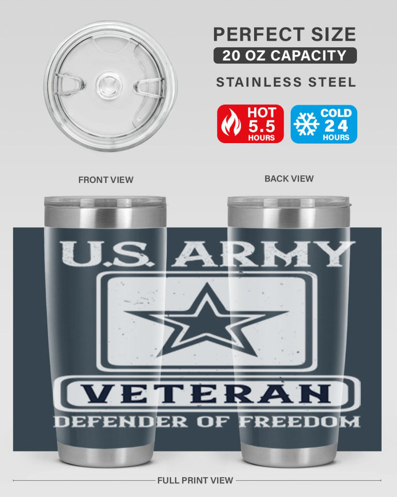 us army veteran defender of freedom 14#- Veterns Day- Tumbler