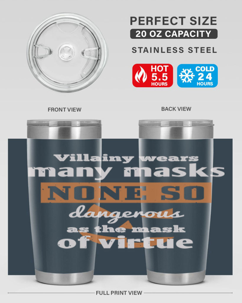 villainy wears many masks 124#- halloween- Tumbler