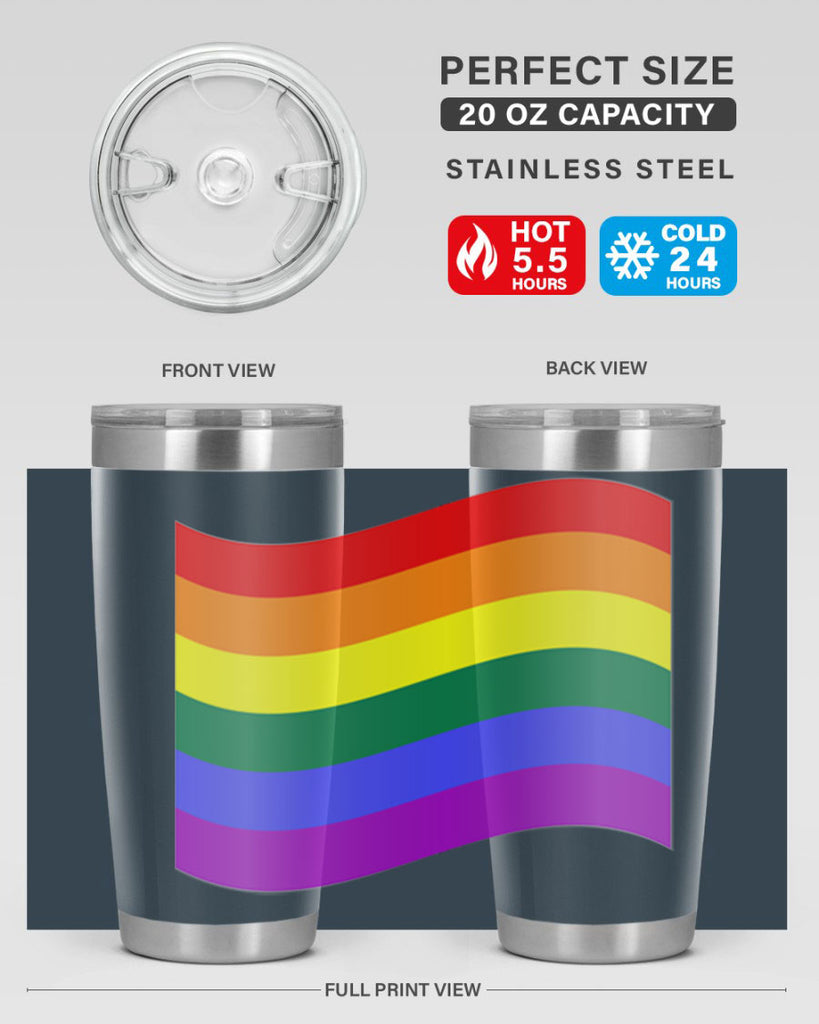 wavy rainbow flag 1#- lgbt- Tumbler