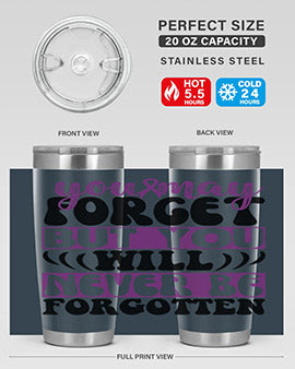 you may forget but you will never be forgotten 222#- alzheimers- Tumbler