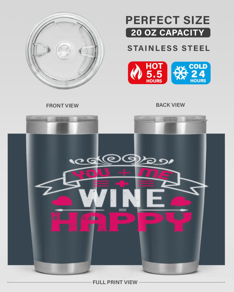 you me wine happy 1#- valentines day- Tumbler