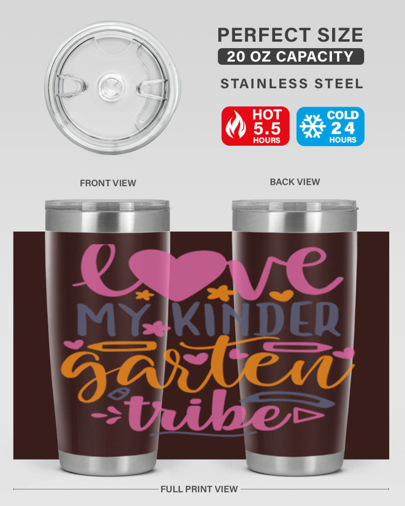 100 love my kinder garten tribe 36#- 100 days of school- Tumbler