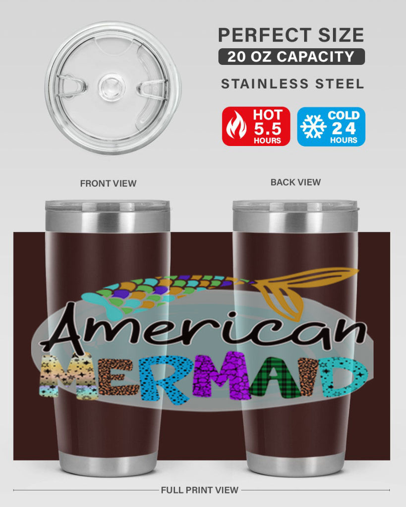 American Mermaid 14#- mermaid- Tumbler