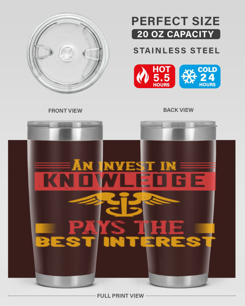 An invest in knowledge pays the best interest Style 228#- nurse- tumbler