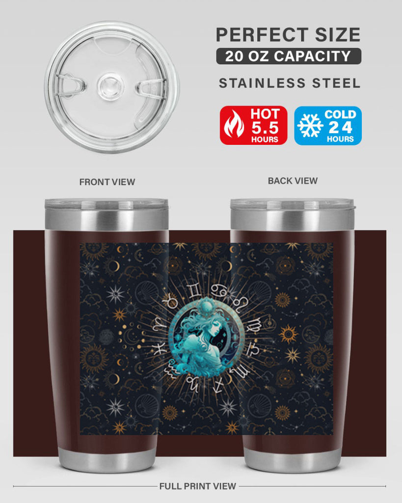 Aquarius Straight 66#- zodiac- Tumbler
