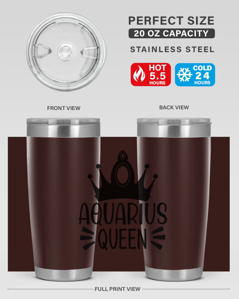 Aquarius queen 73#- zodiac- Tumbler