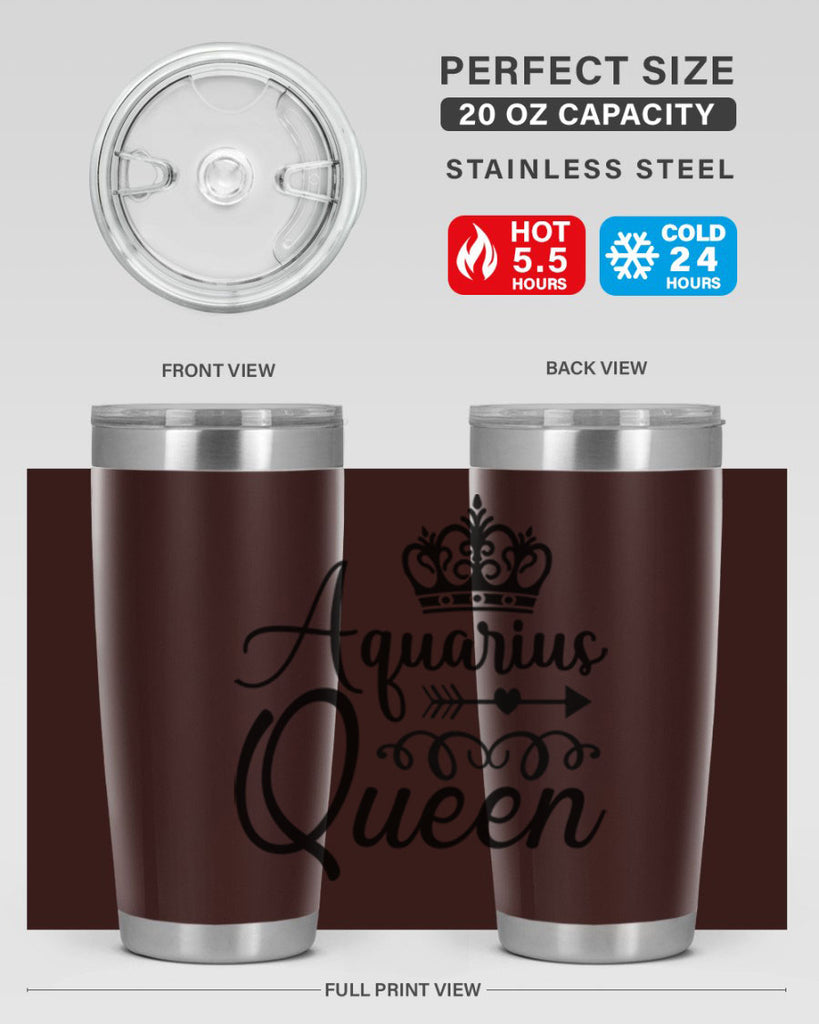 Aquarius queen 74#- zodiac- Tumbler