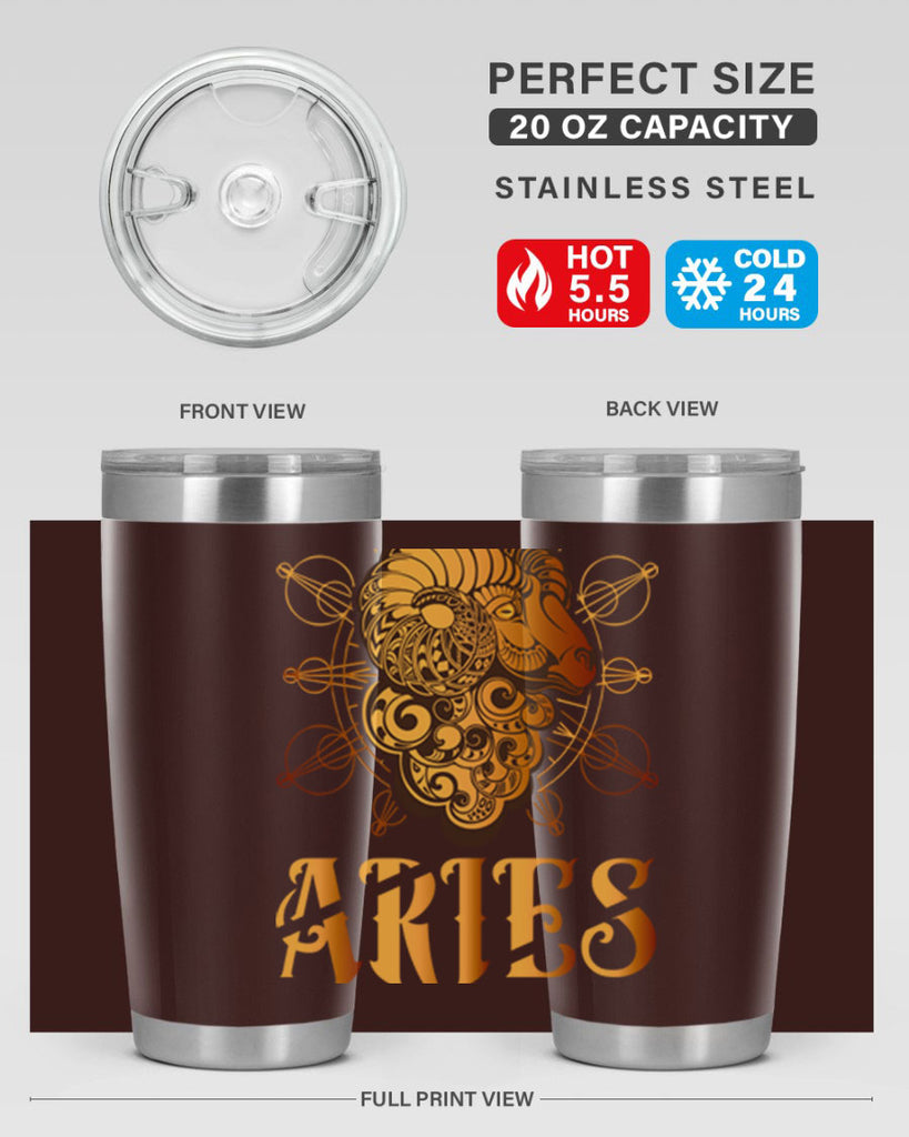 Aries 121#- zodiac- Tumbler
