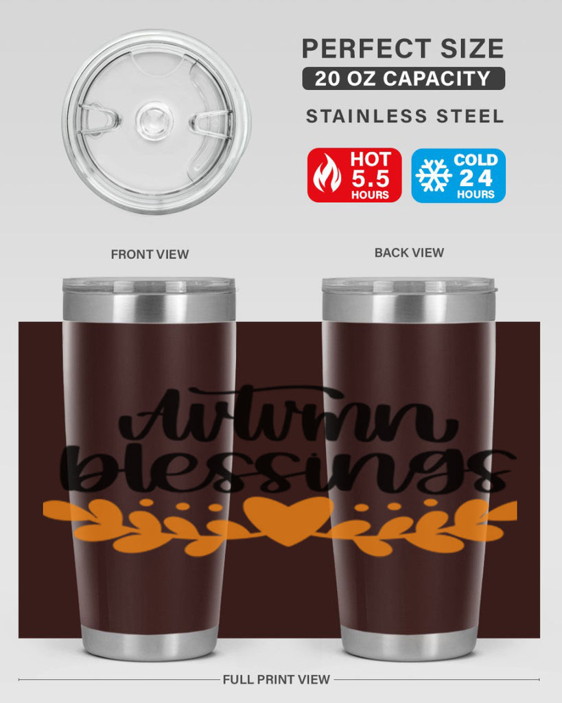 Autumn Blessings 472#- fall- Tumbler
