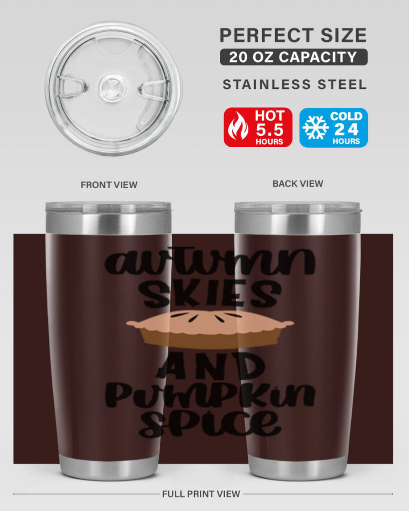 Autumn Skies And Pumpkin Spice 477#- fall- Tumbler