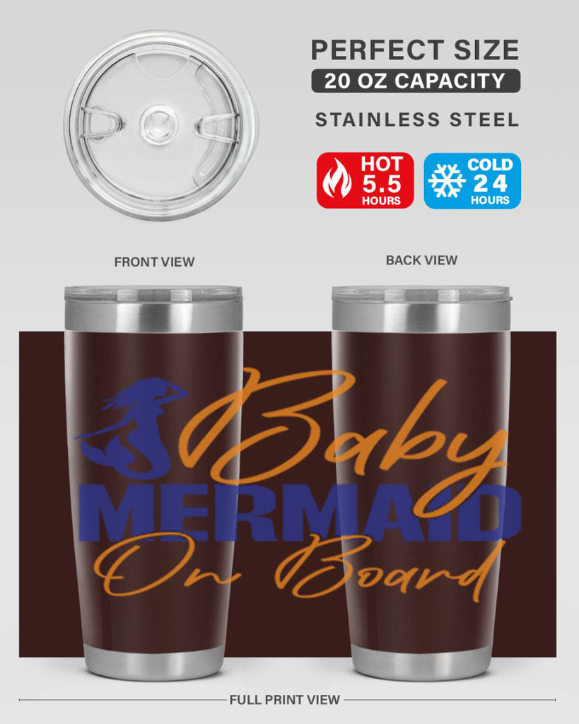 Baby Mermaid on Board 20#- mermaid- Tumbler