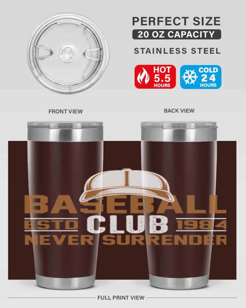 Base 1447#- baseball- Tumbler