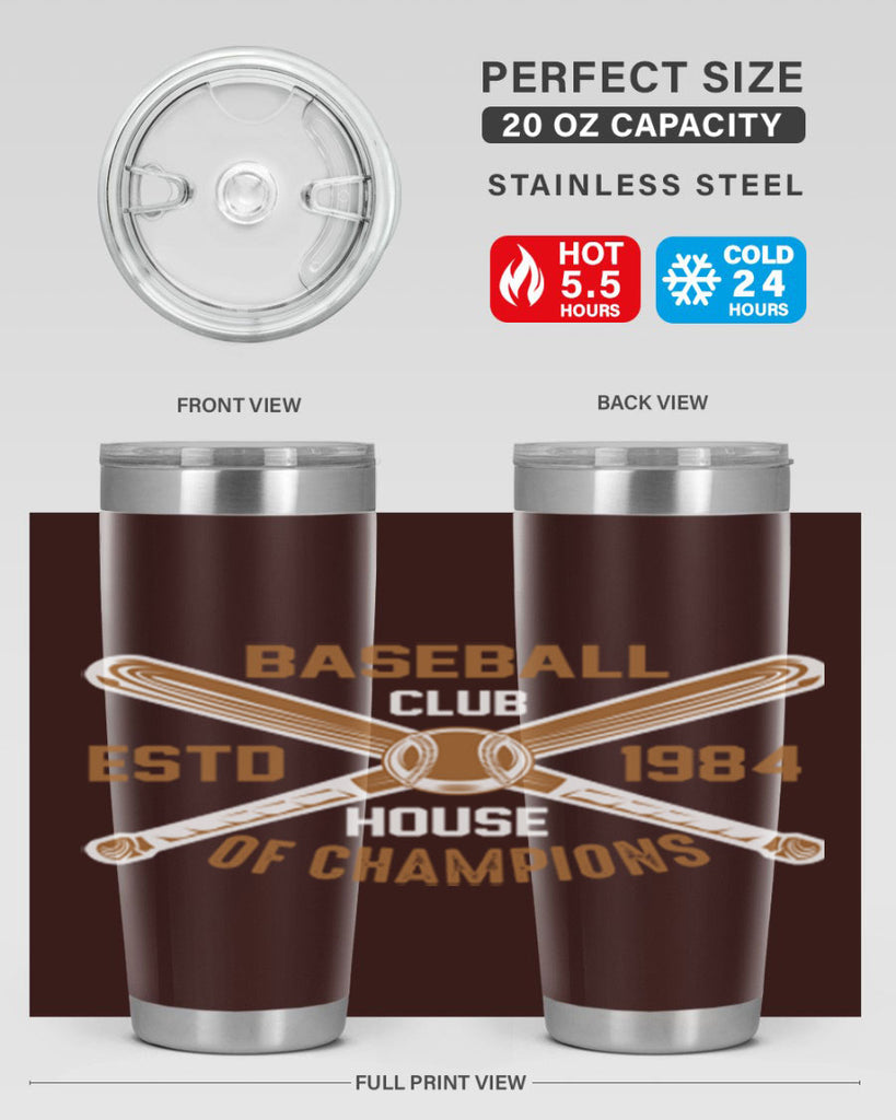 Baseball 1443#- baseball- Tumbler