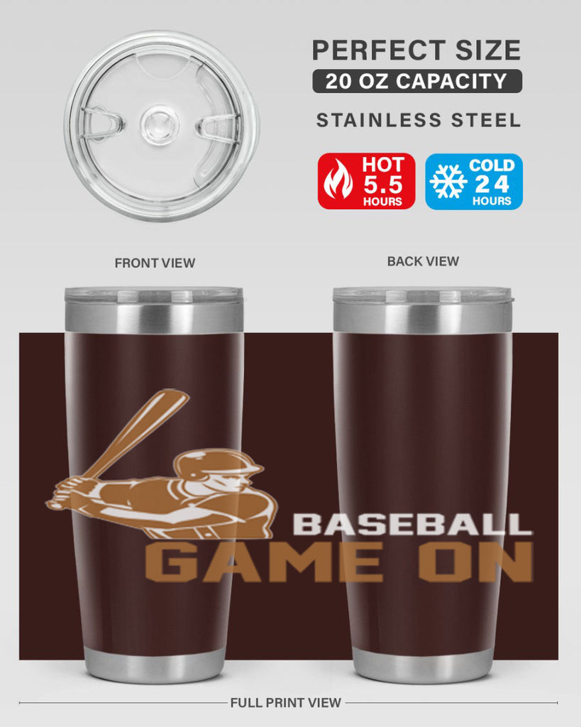Baseball game 1446#- baseball- Tumbler