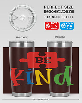 Be Kind Style 9#- autism- Tumbler