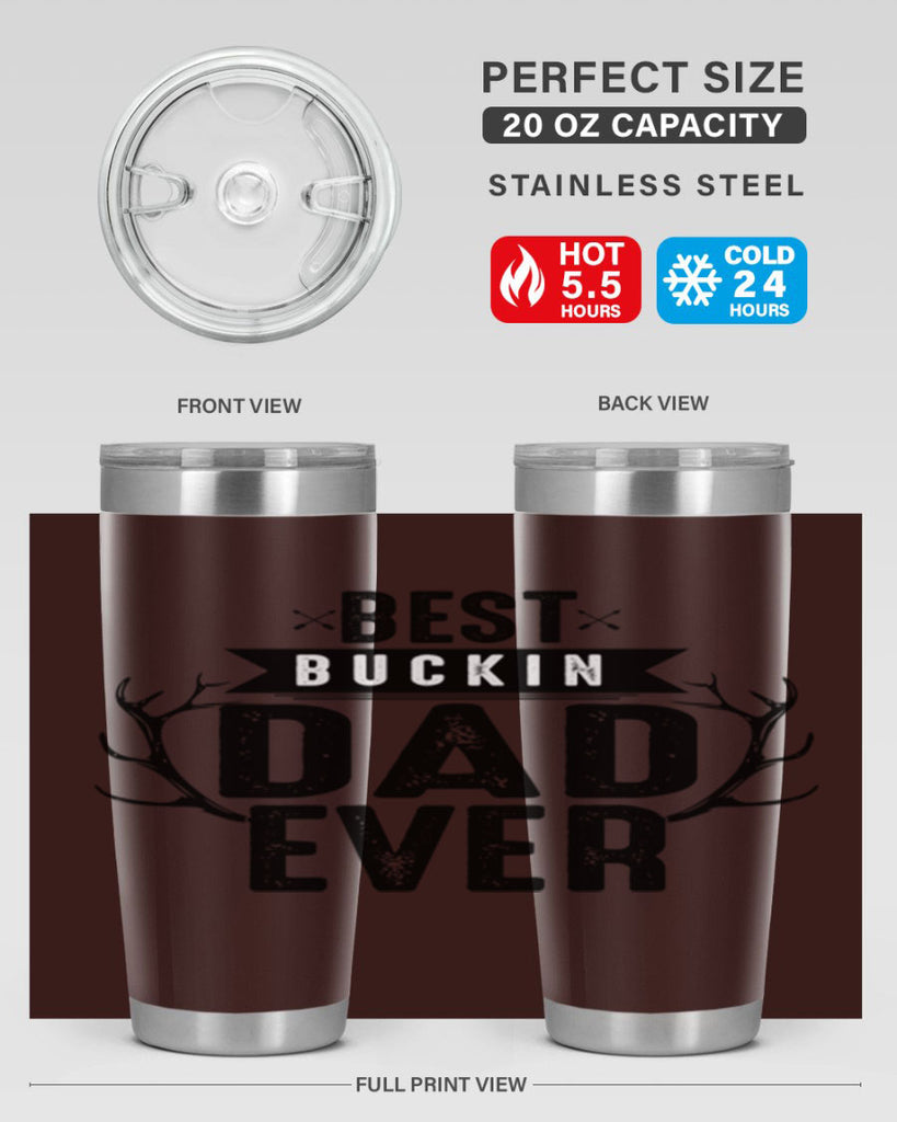 Best Buckin Dad ever 48#- dad- Tumbler
