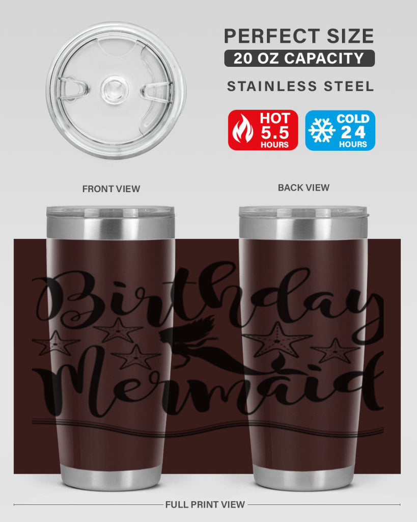Birthday mermaid 77#- mermaid- Tumbler