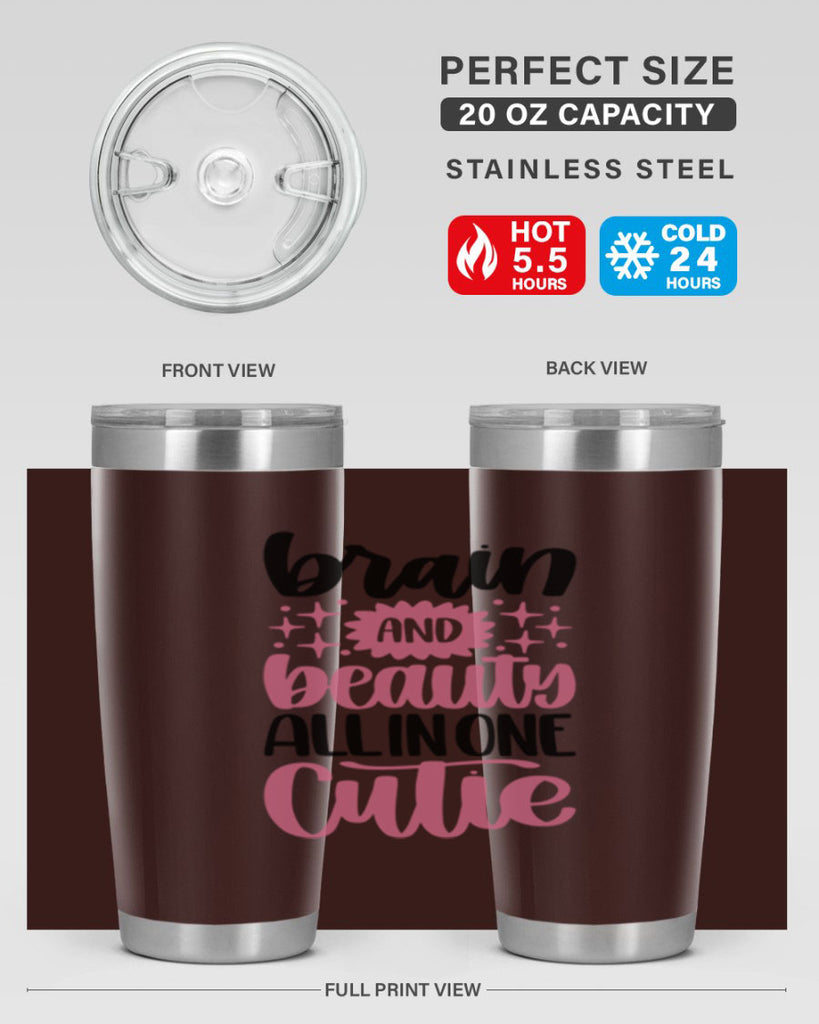 Brain And Beauty All In One Style 126#- make up- Tumbler