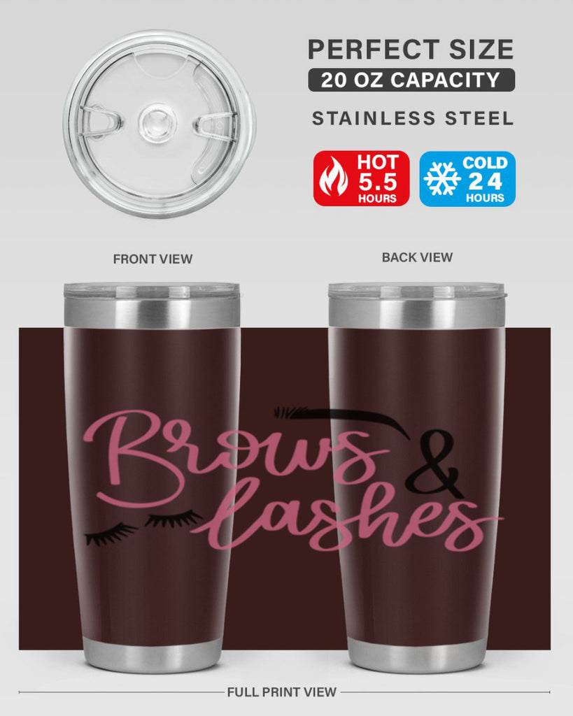 Brows Lashes Style 122#- make up- Tumbler