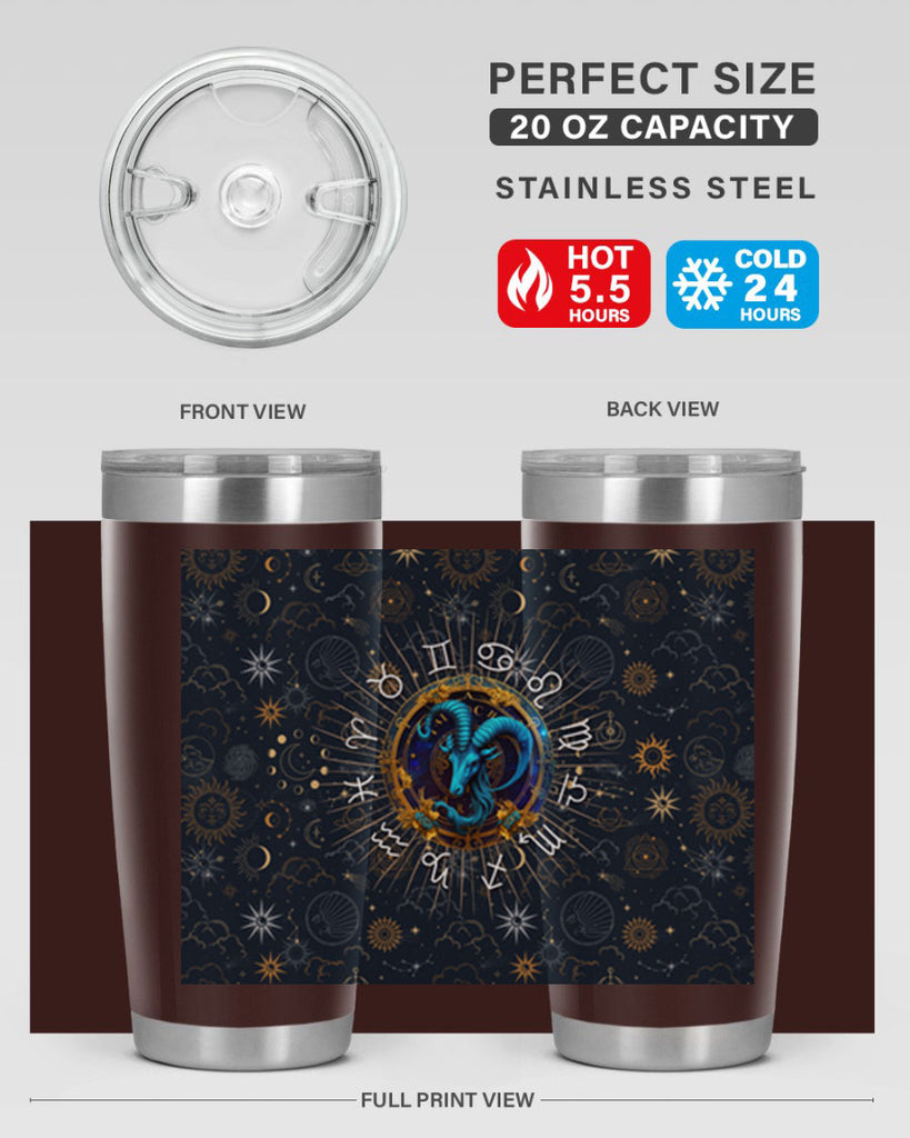 Capricorn Straight 184#- zodiac- Tumbler