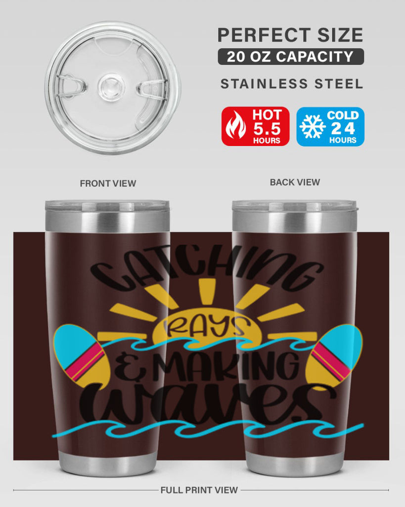 Catching Rays Making Waves Style 49#- summer- Tumbler