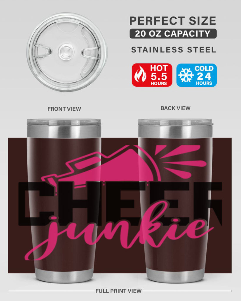 Cheer junkie 1390#- cheer- Tumbler