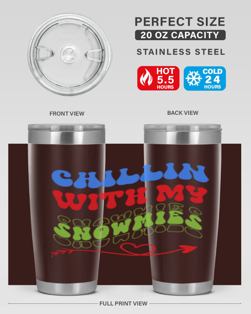 Chillin with my snowmies 42#- winter- Tumbler
