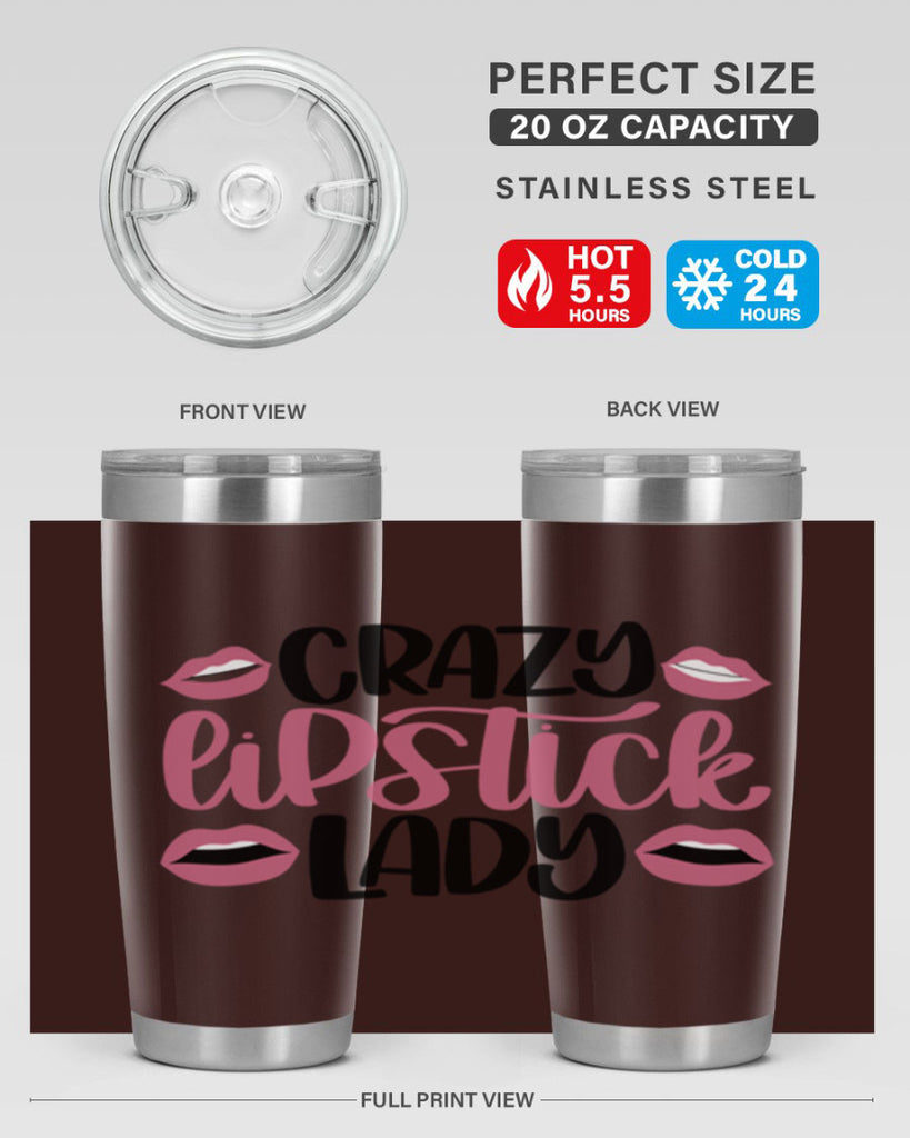 Crazy Lipstick Lady Style 107#- make up- Tumbler