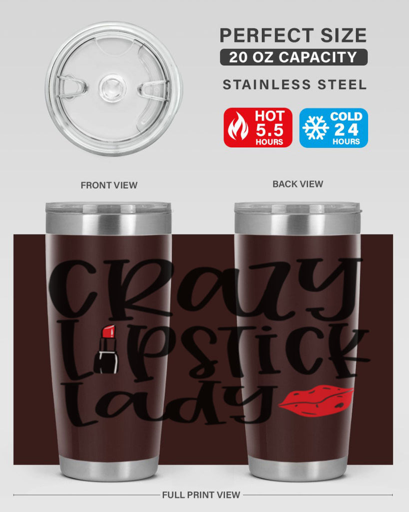 Crazy Lipstick Lady Style 240#- make up- Tumbler