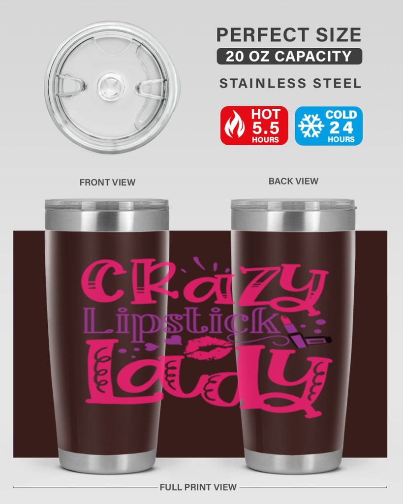 Crazy Lipstick Lady Style 241#- make up- Tumbler