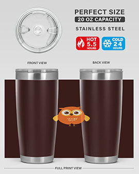 Cute Owl A TurtleRabbit 2#- owl- Tumblers