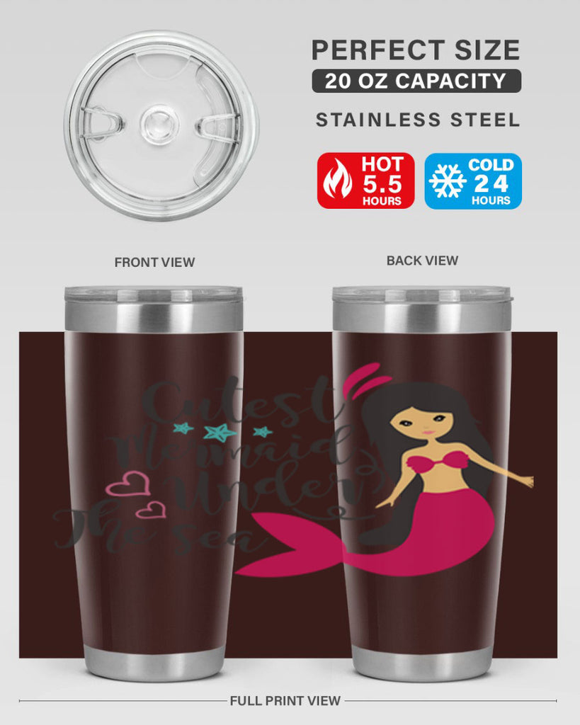 Cutest Mermaid under the sea 95#- mermaid- Tumbler