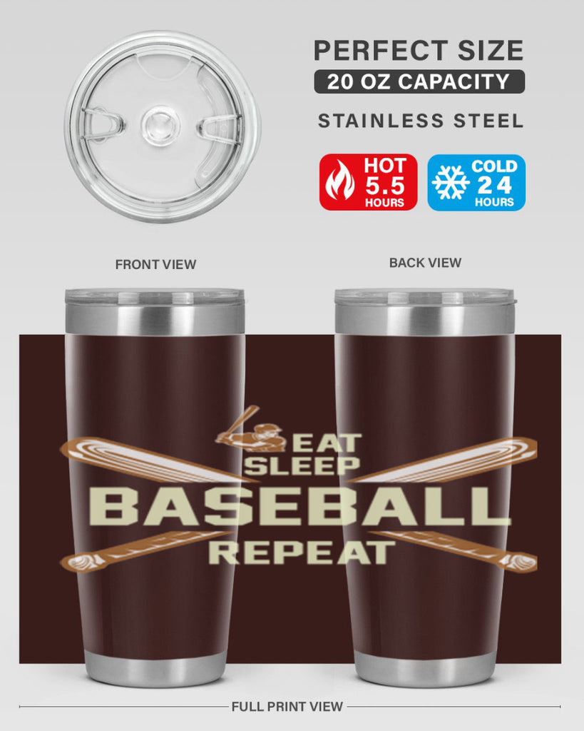 Eat 1285#- baseball- Tumbler