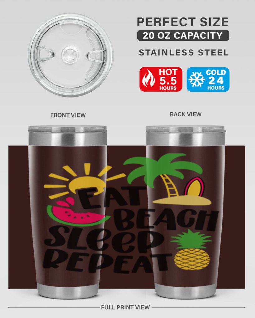 Eat Beach Sleep Repeat Style 47#- summer- Tumbler