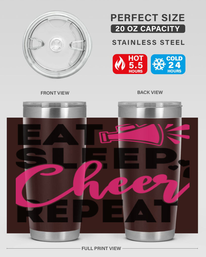 Eat Sleep Cheer Repeate 1315#- cheer- Tumbler