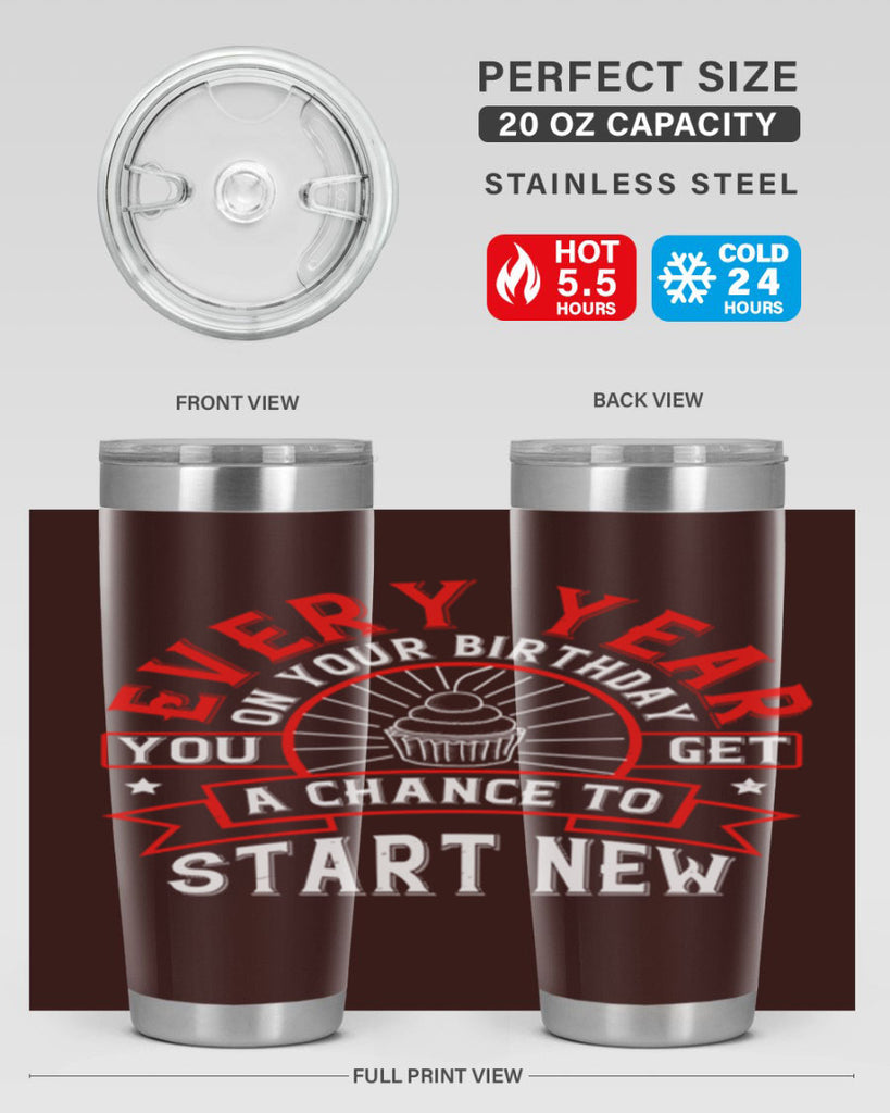 Every year on your birthday you get a chance to start new Style 86#- birthday- tumbler