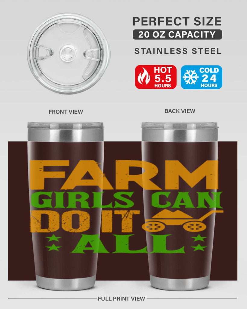 Farm girls can do it all 13#- farming and gardening- Tumbler